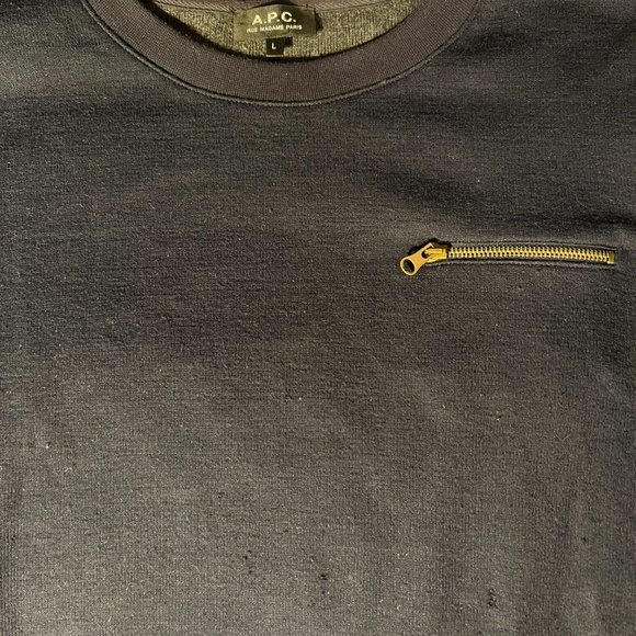 APC Navy Chest Zipper Sweater - Picture 3 of 4